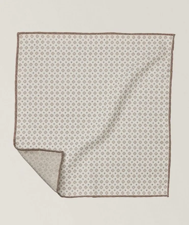 Mini Neat Wool-Cotton Pocket Square