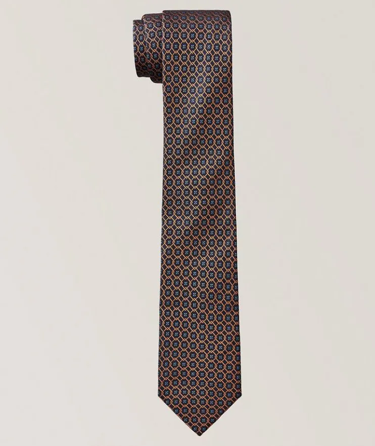 Mini-Floral Dot Silk Tie