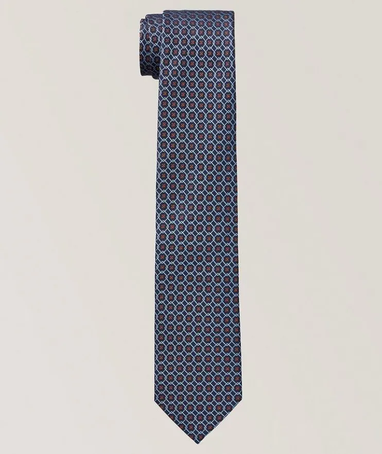 Mini-Floral Dot Silk Tie