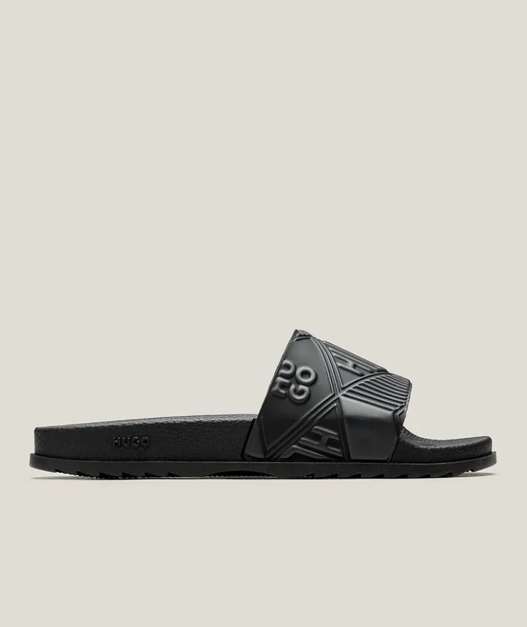 Mixed Logos Slide Sandals