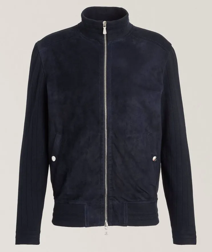 Mixed Media Suede Jacket