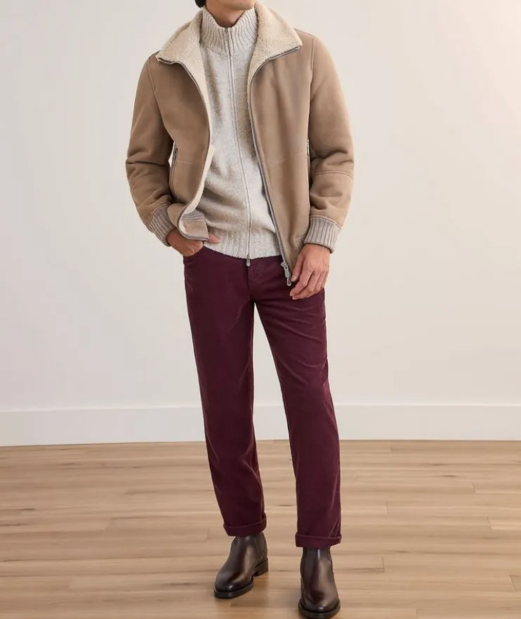 Mélange Cashmere Full-Zip Cardigan