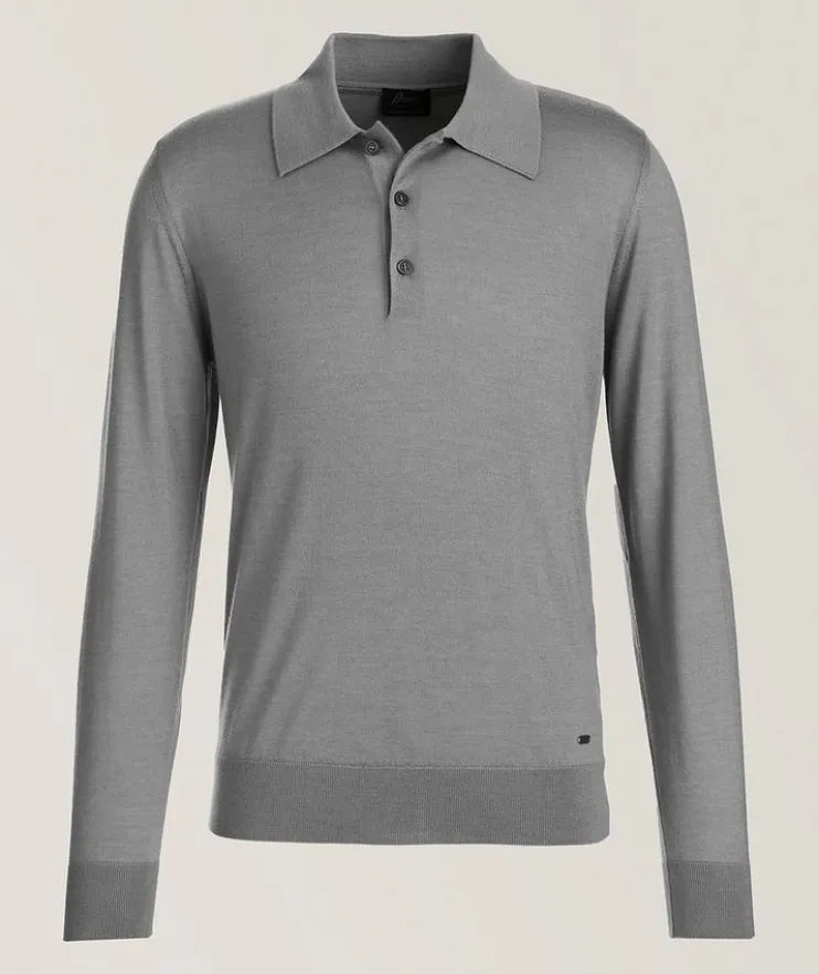Mélange Cashmere-Silk Polo