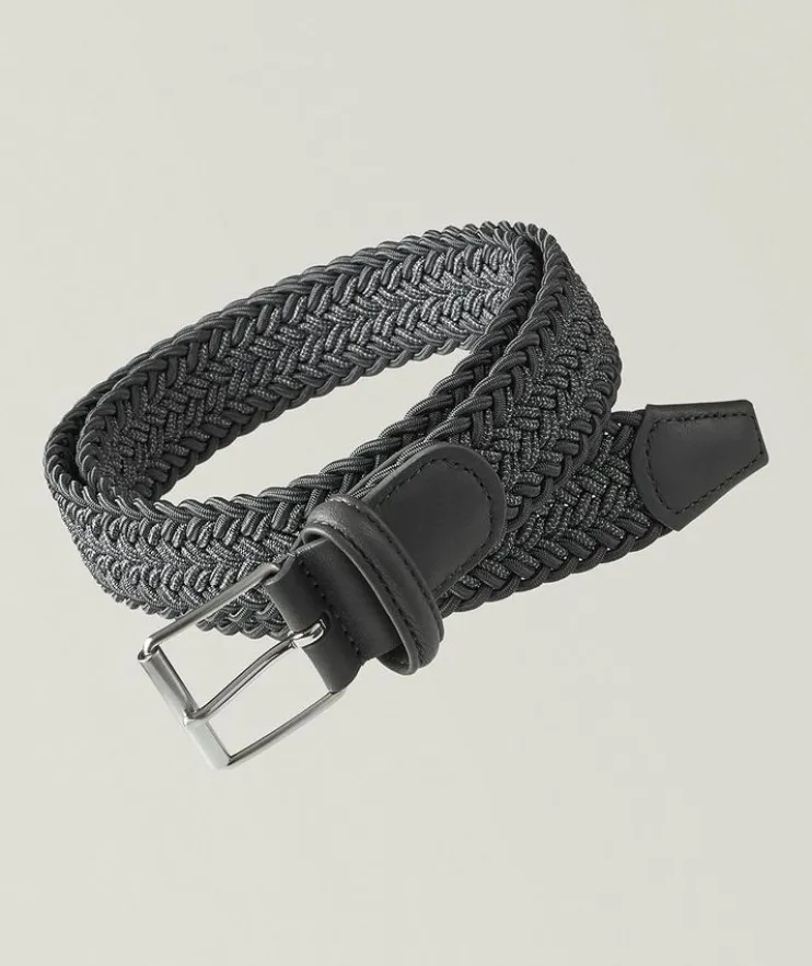 Mélange Contrast Woven Stretch Belt