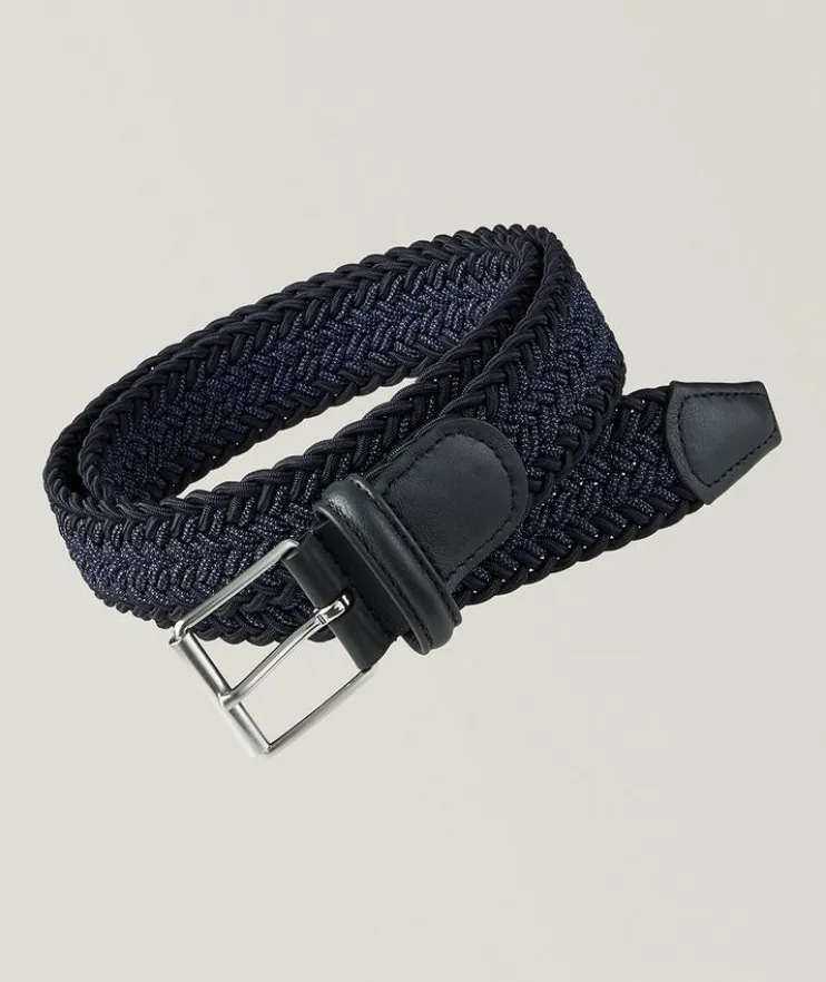 Mélange Contrast Woven Stretch Belt