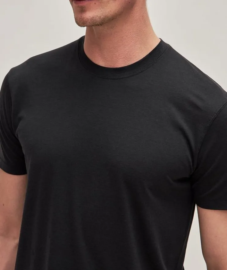 Mélange Cotton-Blend Crewneck T-Shirt