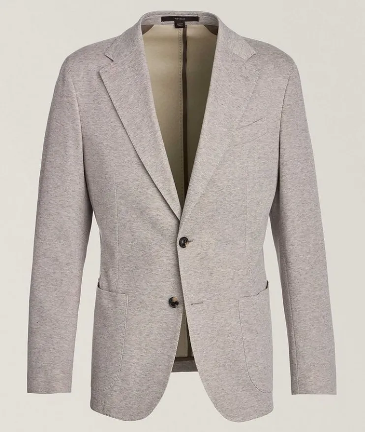 Mélange Cotton-Blend Sport Jacket
