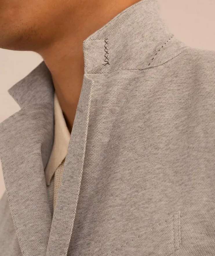 Mélange Cotton-Blend Sport Jacket