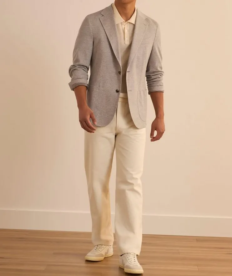 Mélange Cotton-Blend Sport Jacket