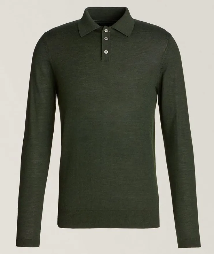 Mélange Extrafine Merino Wool Polo