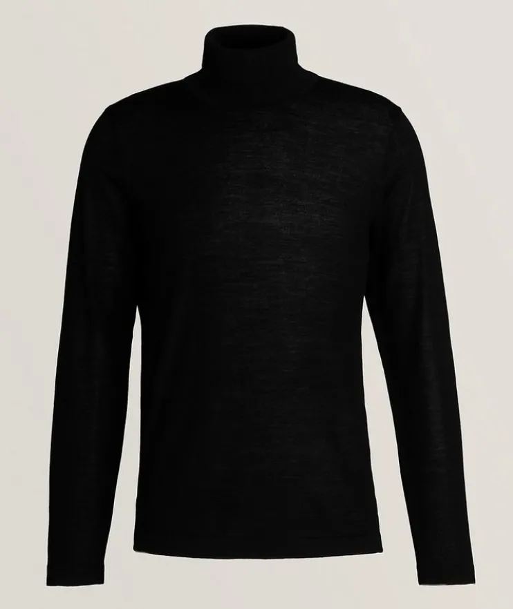 Mélange Extra-Fine Merino Wool Turtleneck