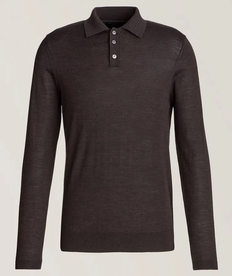 Mélange Extrafine Merino Wool Polo