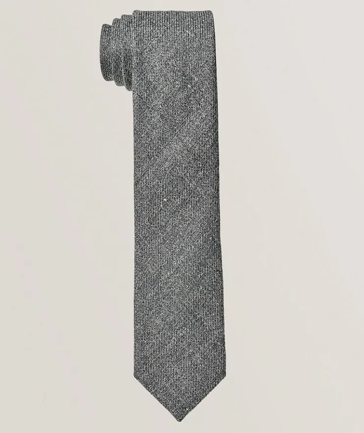 Mélange Silk-Blend Twill Tie