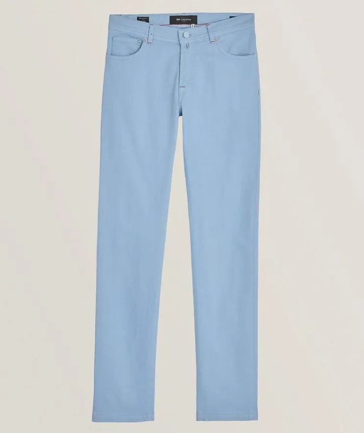 Mélange Stretch-Cotton Pants
