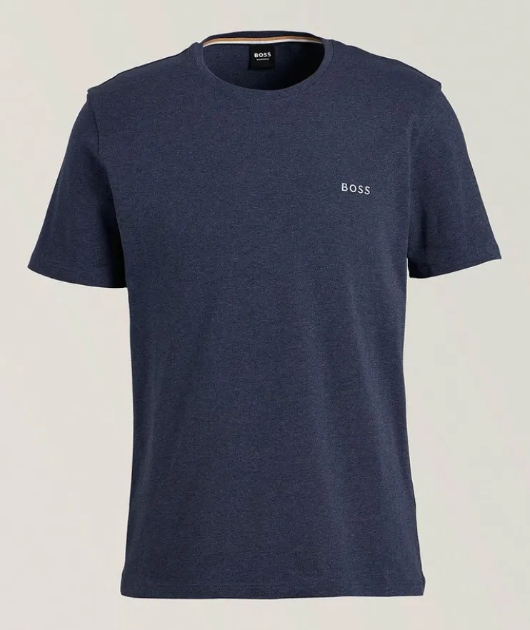 Mélange Stretch-Cotton Crewneck T-Shirt