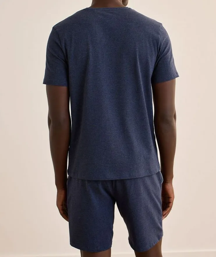 Mélange Stretch-Cotton Crewneck T-Shirt