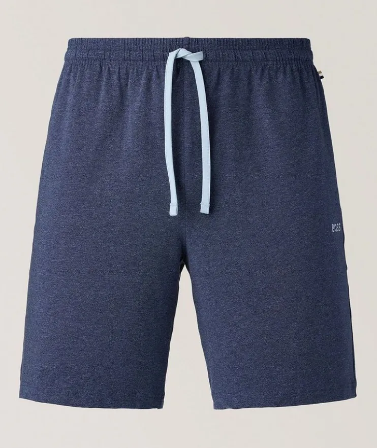 Mélange Stretch-Cotton Shorts