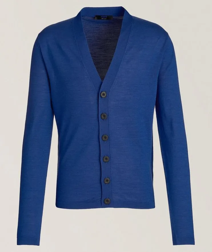 Mélange Virgin Wool-Blend Cardigan