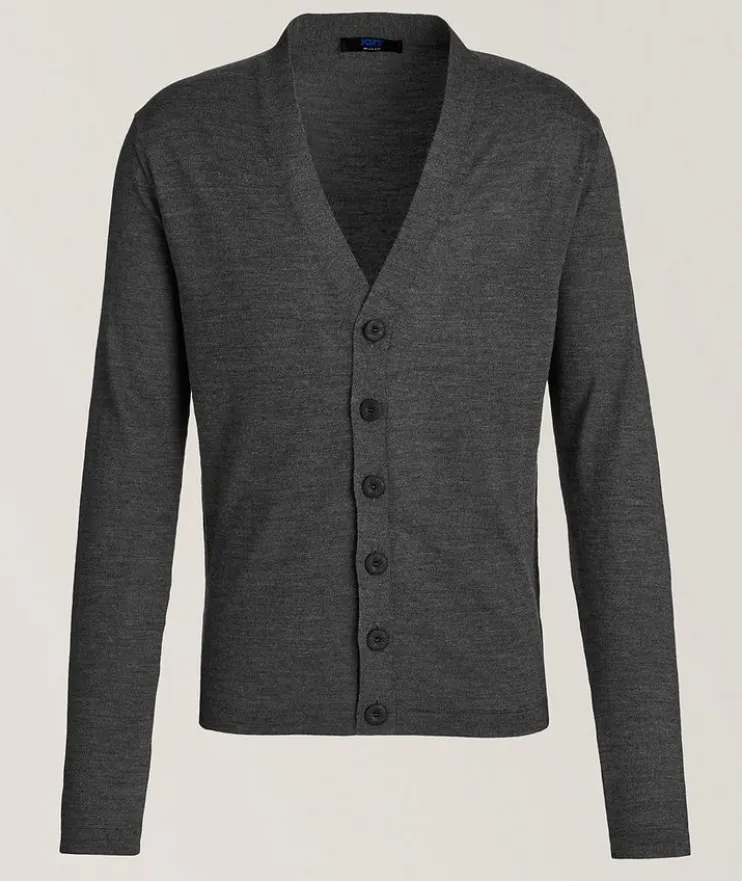 Mélange Virgin Wool-Blend Cardigan