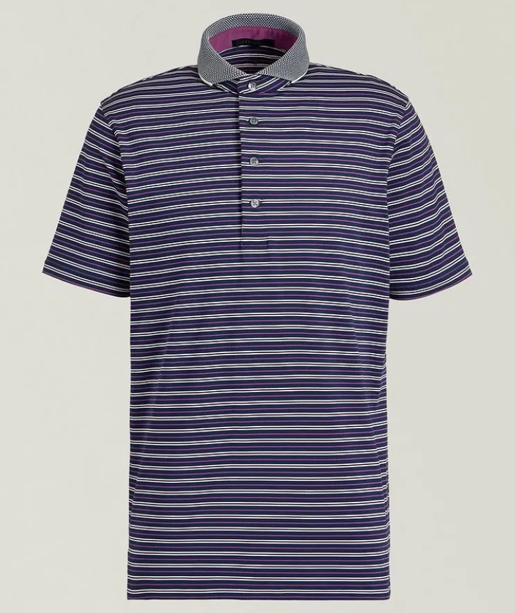 Moab Striped Technical-Stretch Polo
