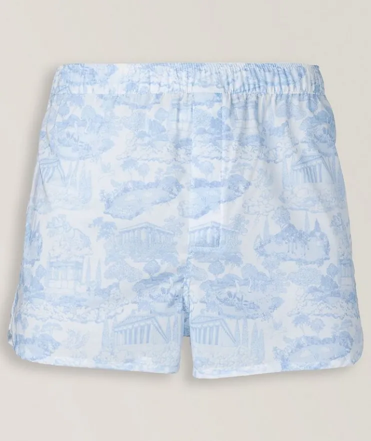 Modern Graphic Print Cotton Boxer