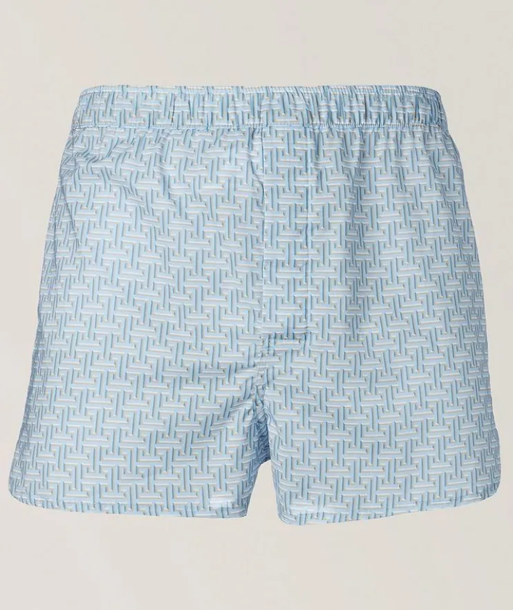 Modern Greek Motif Cotton Boxer