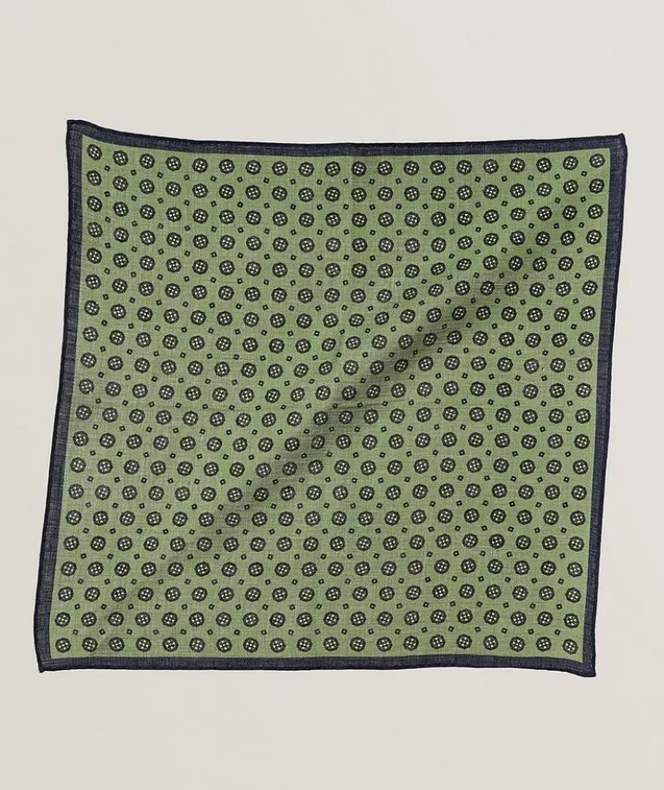 Modern Medallion Linen Pocket Square