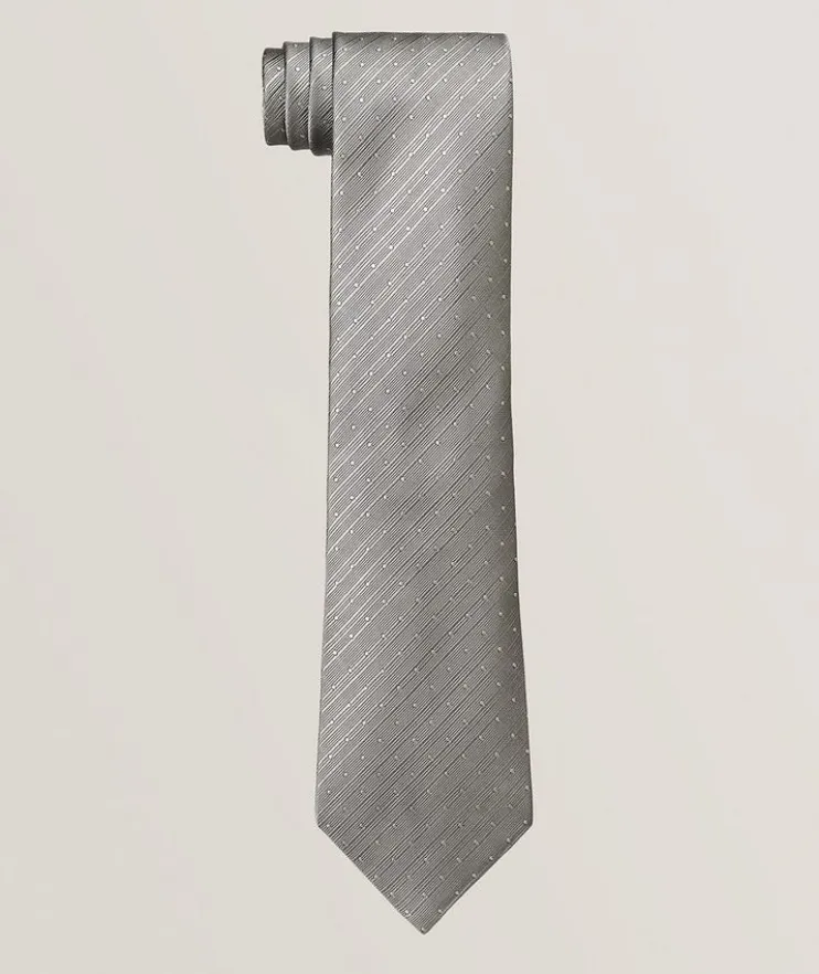 Mogadar Polka Dot Silk TIe