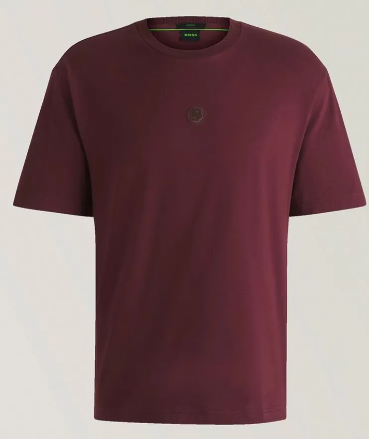 Monogram Stretch-Cotton Crewneck T-Shirt