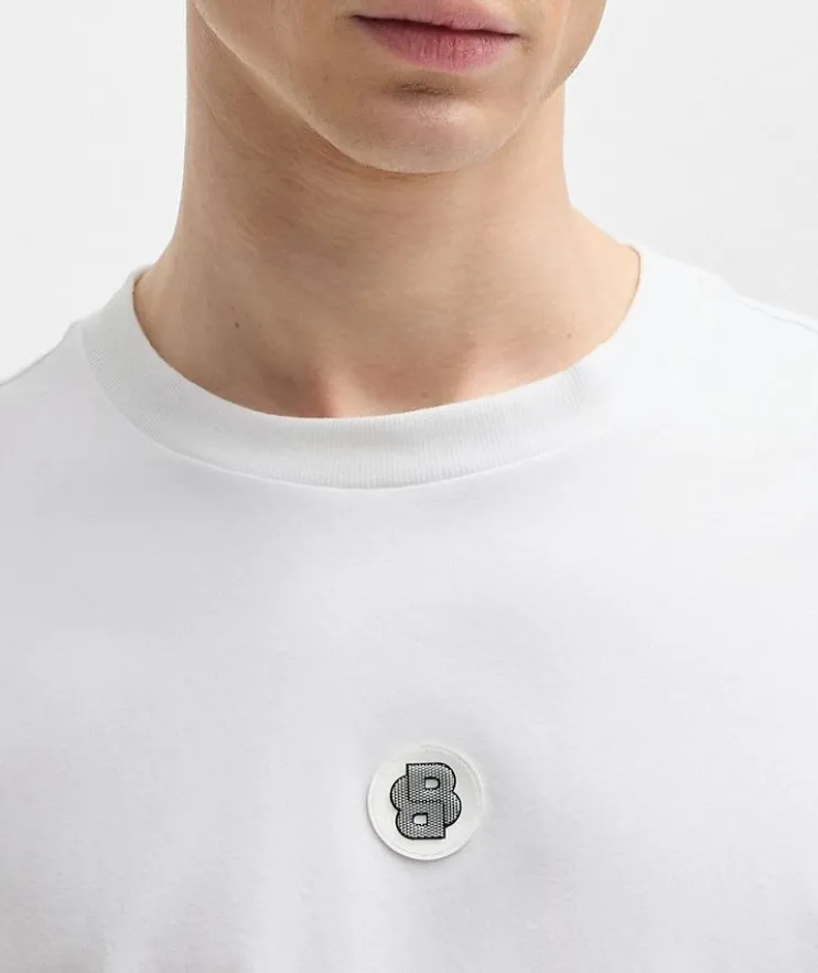 Monogram Stretch-Cotton Crewneck T-Shirt