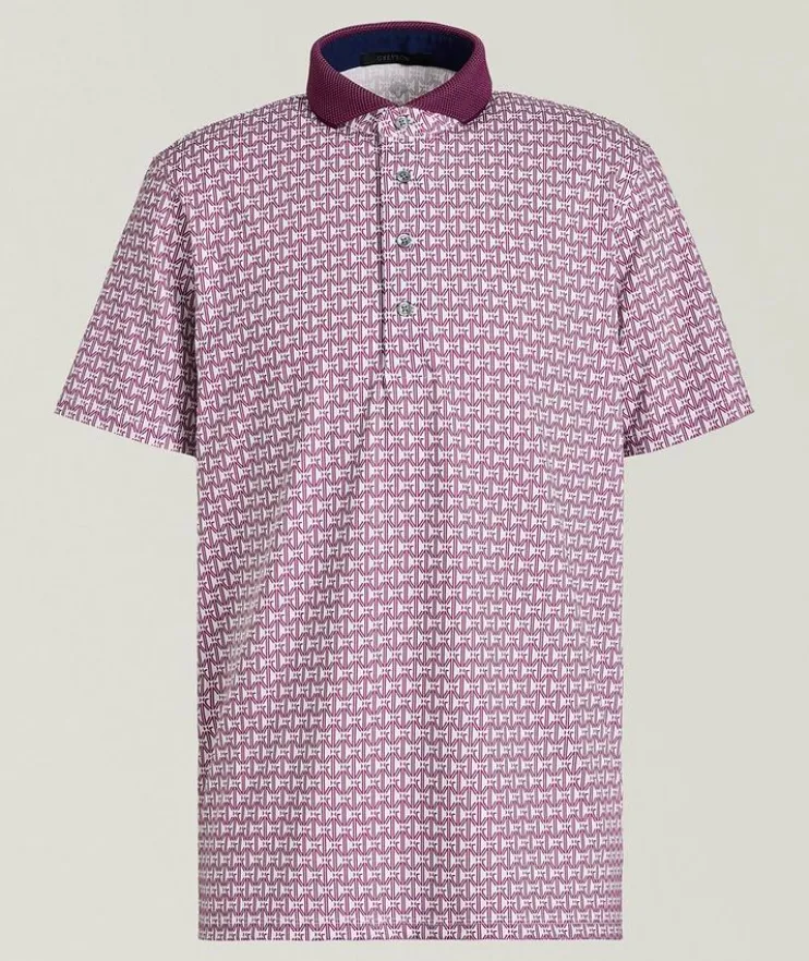 Monogram Technical-Stretch Polo