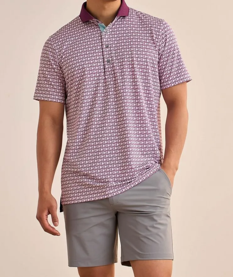 Monogram Technical-Stretch Polo