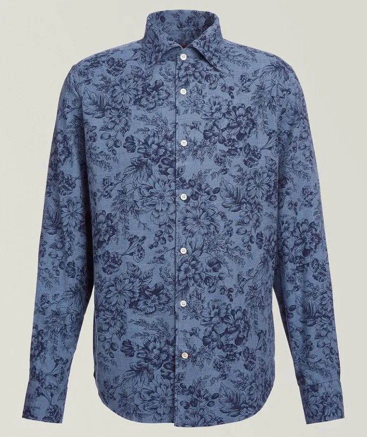 Morgan Floral Micro-Check Shirt