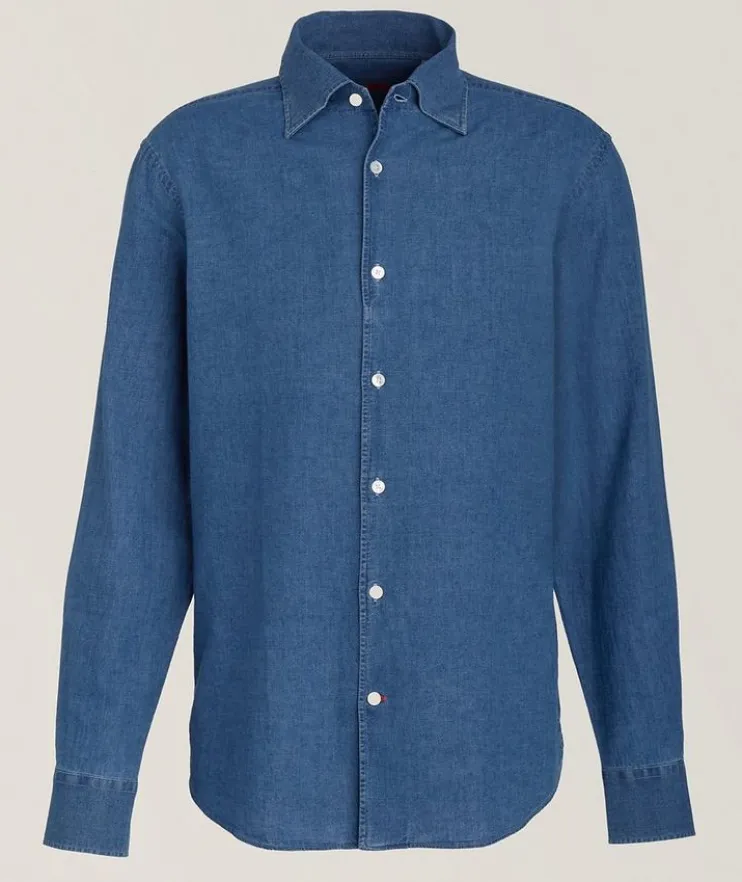 Morgan Linen-Cotton Chambray Shirt