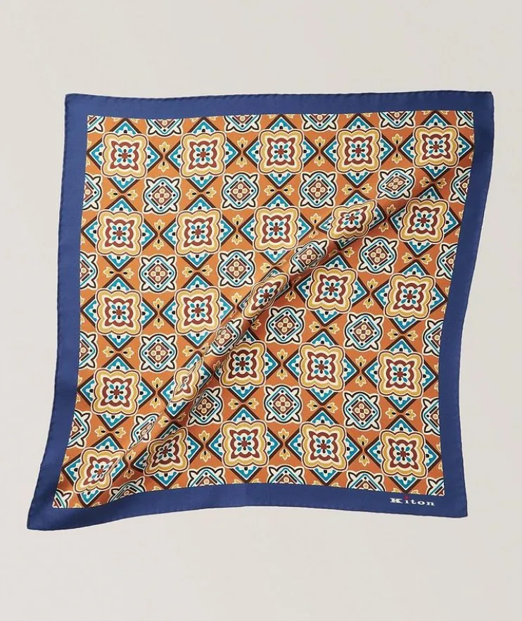 Mosaic Border Silk Pocket Square