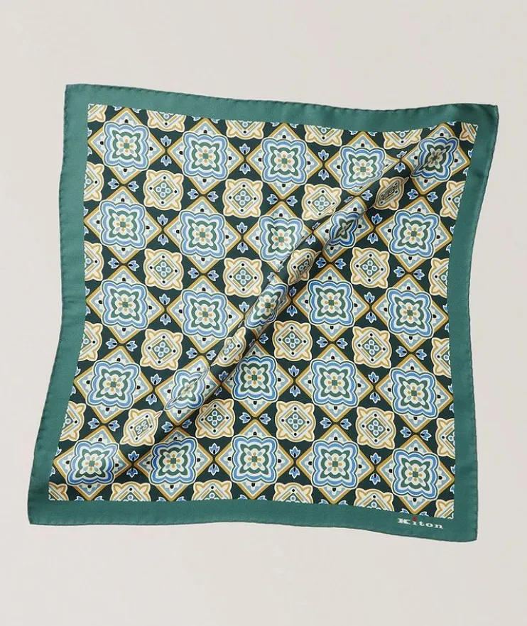 Mosaic Border Silk Pocket Square