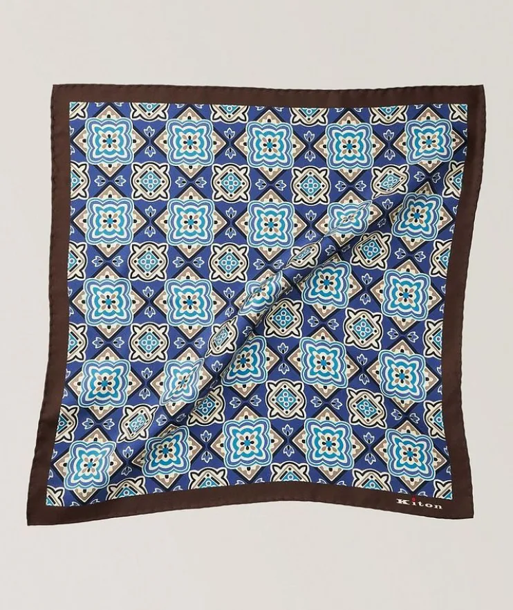 Mosaic Border Silk Pocket Square