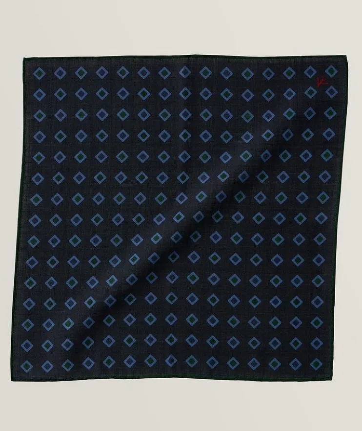Motif Wool Pocket Square