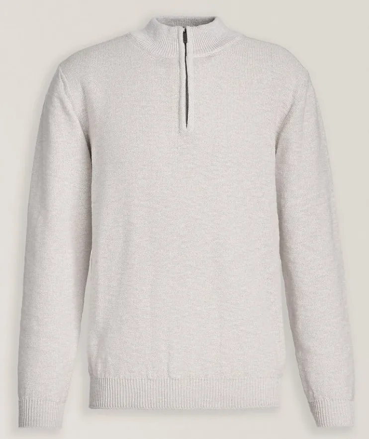 Mouliné Quarter-Zip Sweater