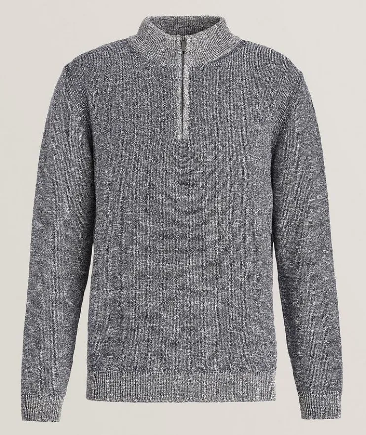 Mouliné Quarter-Zip Sweater