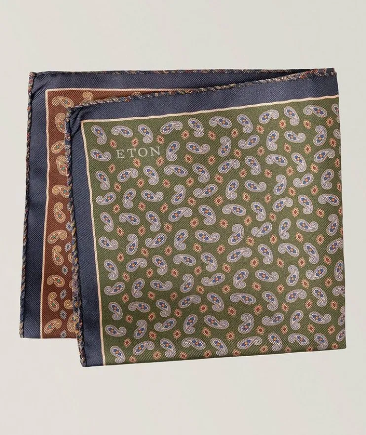 Multi Double Face Silk Pocket Square