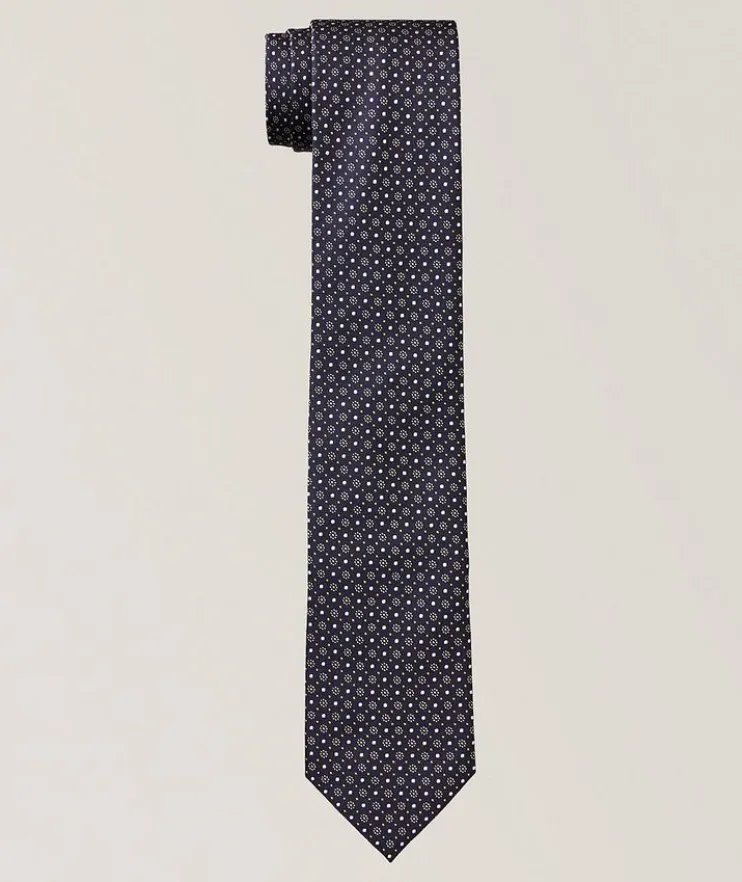 Multi-Dot Motif Silk Tie