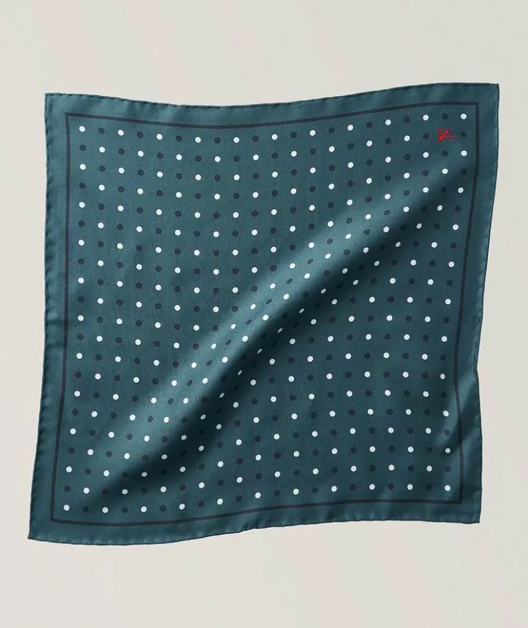 Multi-Dot Silk Pocket Square