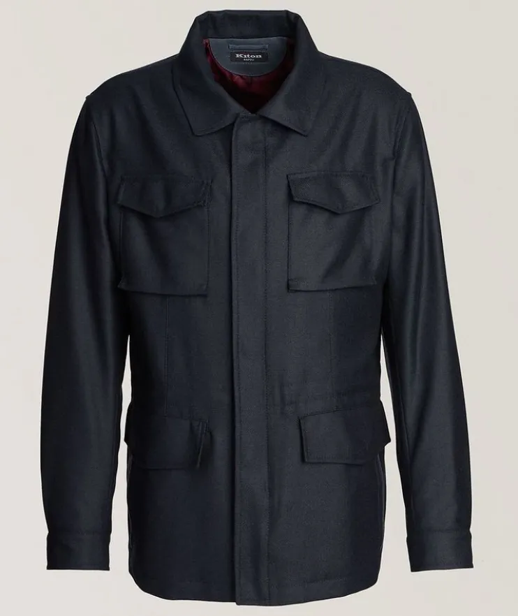 Multi-Pocket Wool-Blend Field Jacket