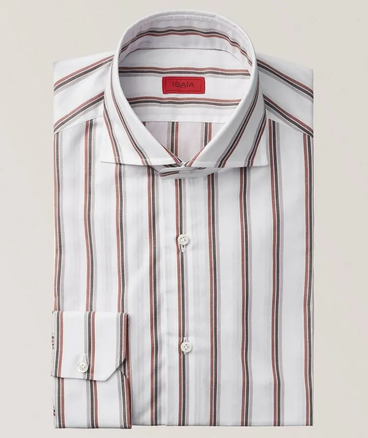 Multi-Stripe Cotton Dress Shirt