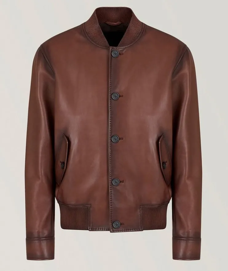 Nappa Leather Bomber Jacket