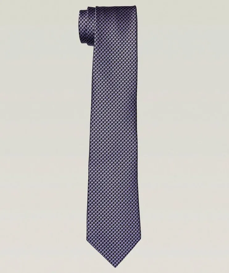 Natte Houndstooth Silk Tie