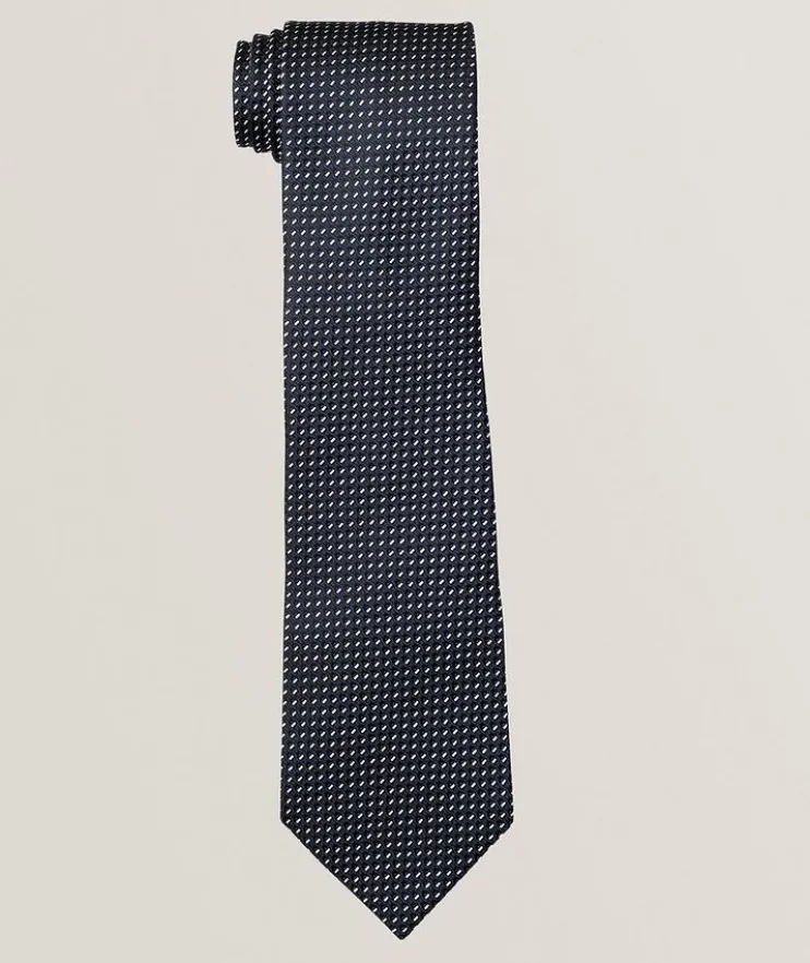 Neat Print Silk Tie