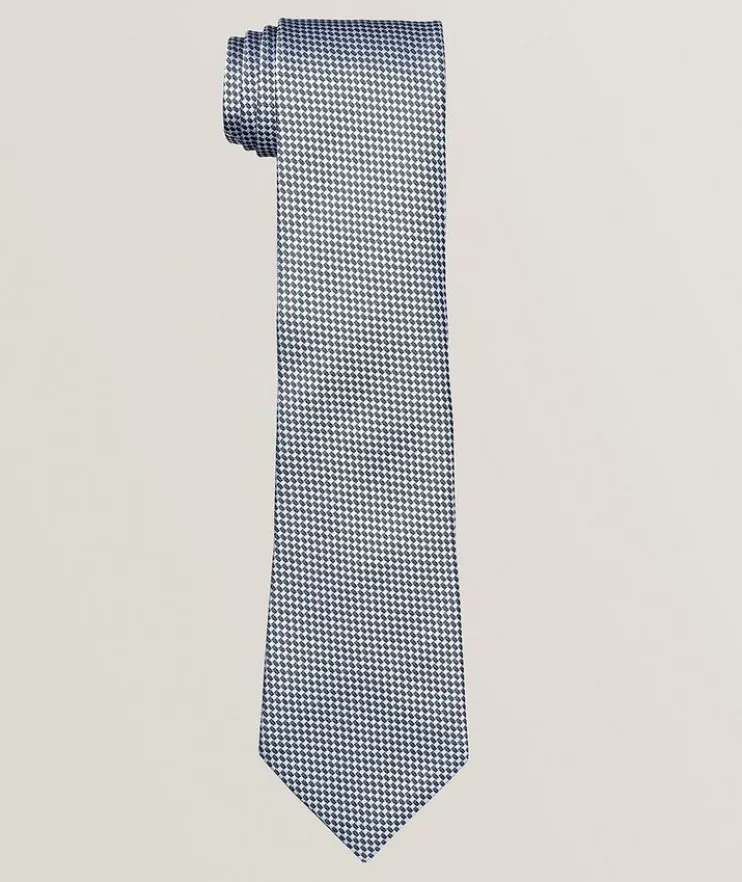 Neat Print Silk Tie