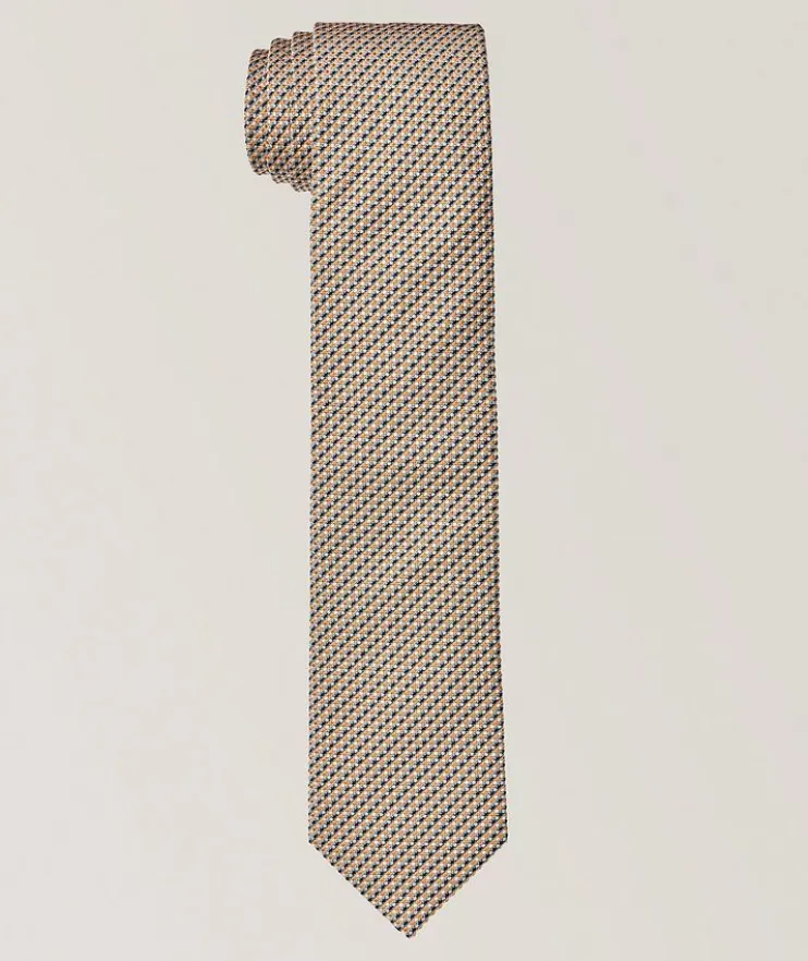 Neat Silk-Cotton Tie